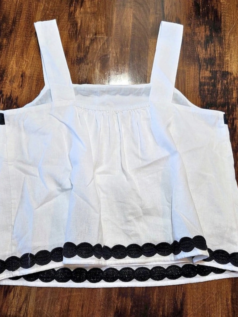 LOFT Linen Cotton Trim Tank Top Size Large
